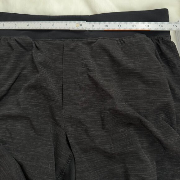 Lululemon T.H.E. Shorts Linerless‎ Heathered Black Mens M Workout Train Athletic - Picture 9 of 12